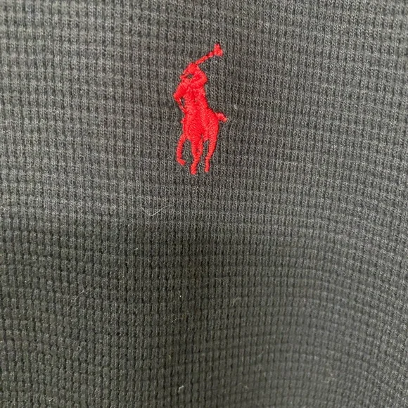 NWOT Polo Ralph Lauren Men's Black with Red Horse Long Sleeve Shirt Size: Large - Picture 3 of 12